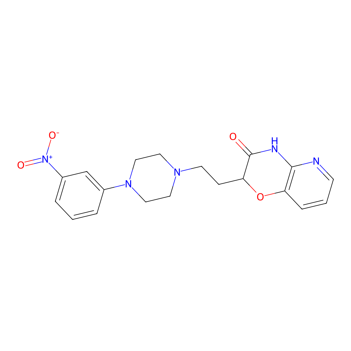 2-{2-[4-(3-nitrophenyl)piperazin-1-yl]ethyl}-2H,3H,4H-pyrido[3,2-b][1,4]oxazin-3-one molecular structure, CAS 1263386-35-1