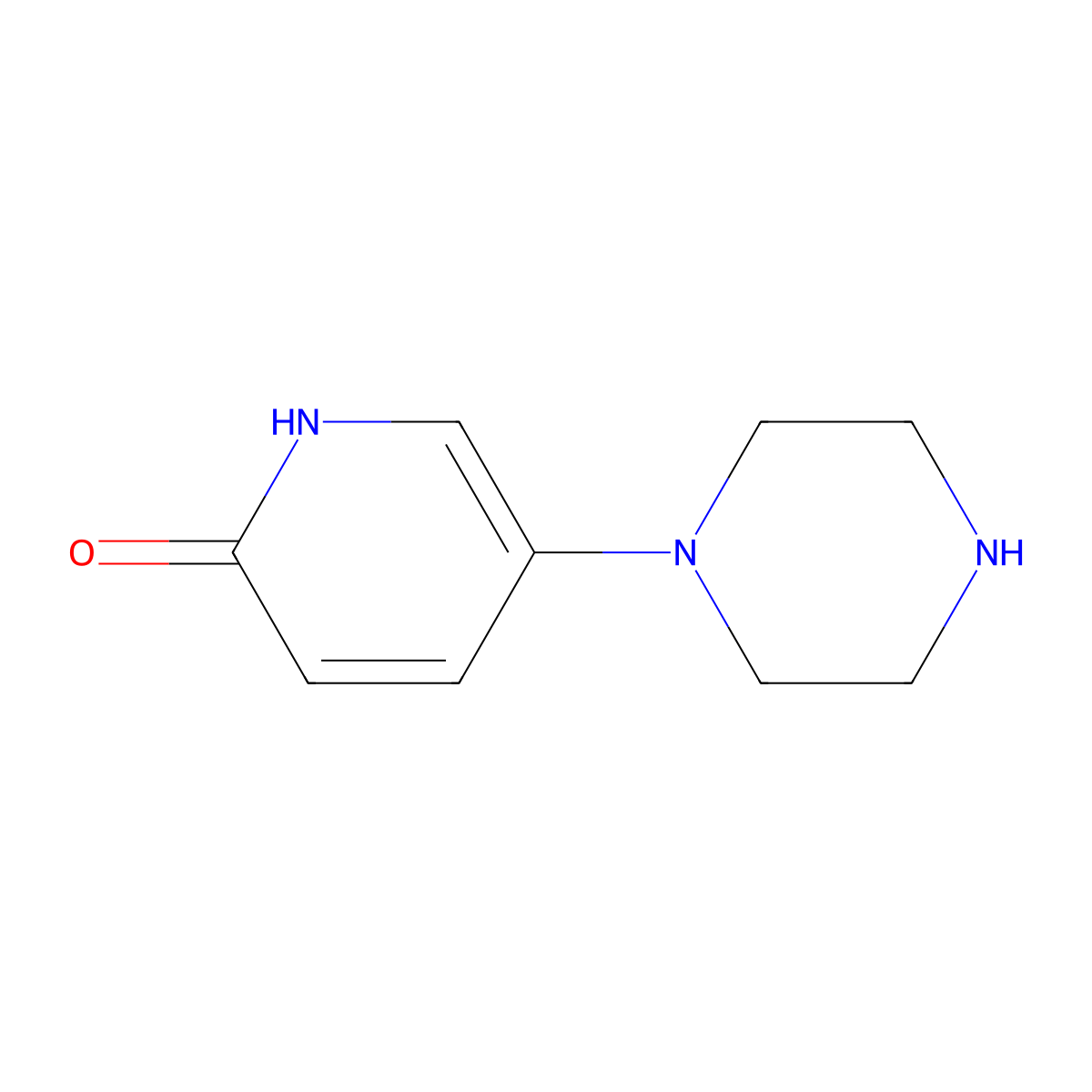 5-(piperazin-1-yl)pyridin-2(1H)-one molecular structure, CAS 1263387-56-9
