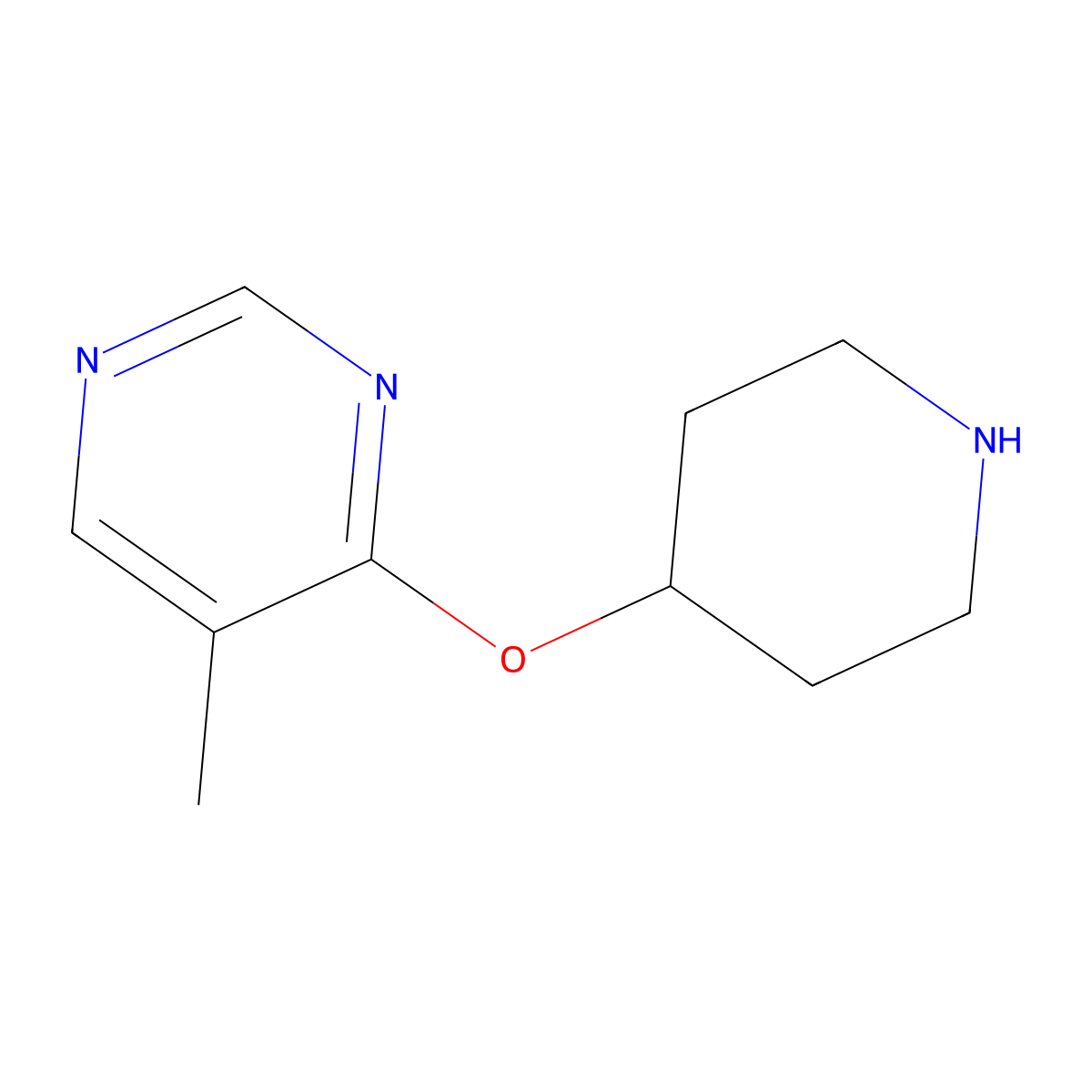 5-Methyl-4-piperidin-4-yloxypyrimidine molecular structure, CAS 1263387-63-8