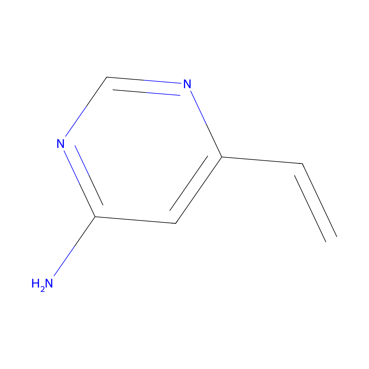 6-Vinylpyrimidin-4-amine molecular structure, CAS 1263400-54-9