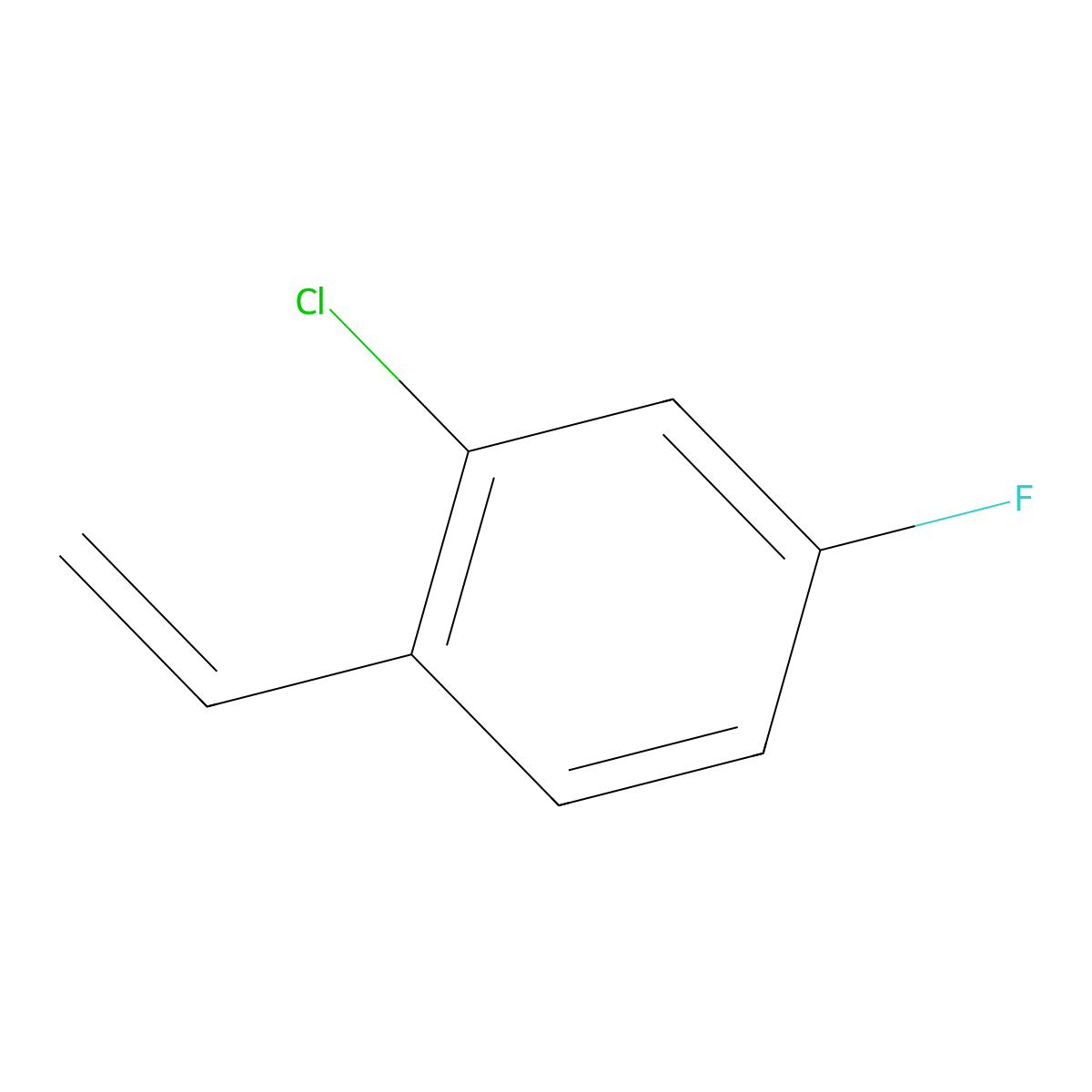 2-Chloro-4-fluoro-1-vinylbenzene molecular structure, CAS 1263404-19-8