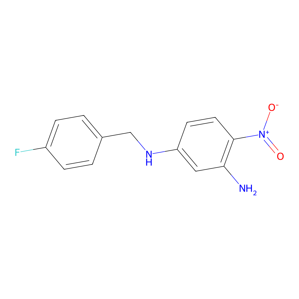 N1-(4-Fluorobenzyl)-4-nitrobenzene-1,3-diamine molecular structure, CAS 1263404-74-5