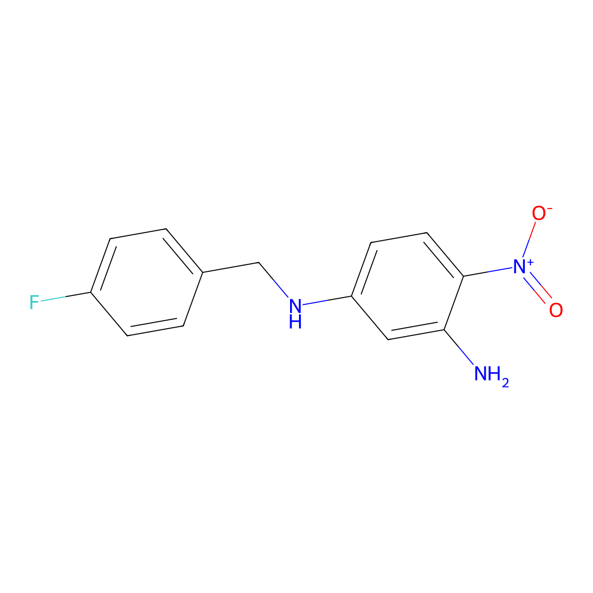 N1-(4-Fluorobenzyl)-4-nitrobenzene-1,3-diamine molecular structure, CAS 1263404-74-5