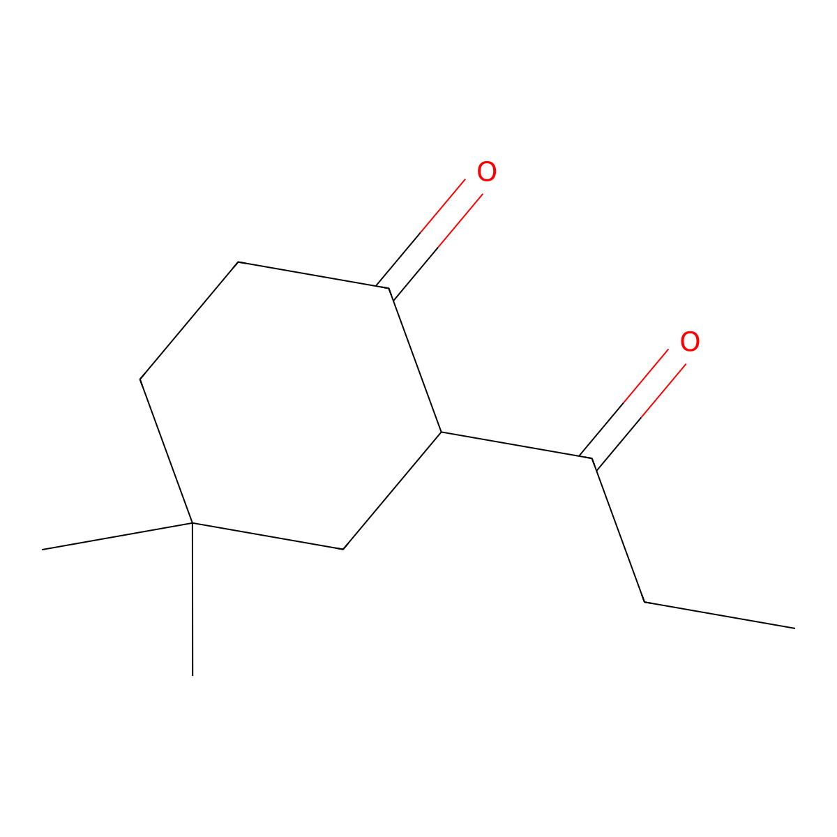 4,4-Dimethyl-2-propanoylcyclohexan-1-one molecular structure, CAS 1263406-62-7