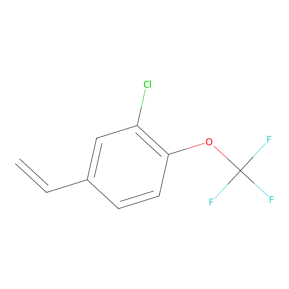 2-Chloro-4-ethenyl-1-(trifluoromethoxy)benzene molecular structure, CAS 1263412-65-2
