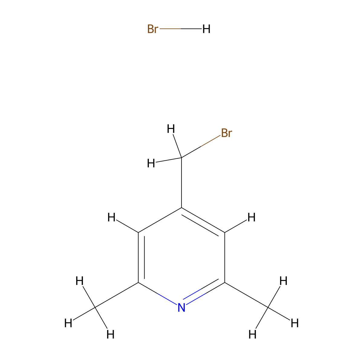 4-(Bromomethyl)-2,6-dimethylpyridine hydrobromide molecular structure, CAS 1263413-36-0