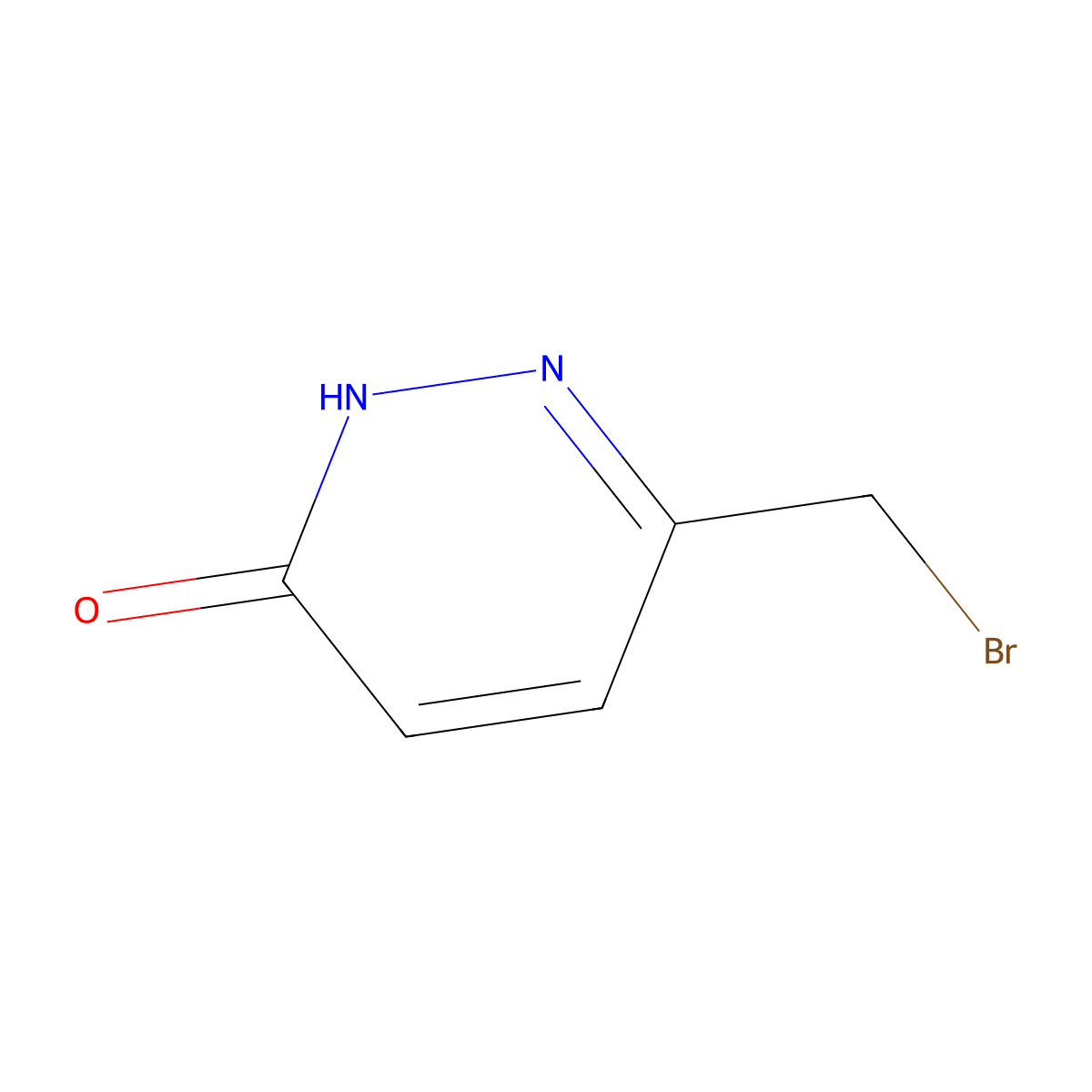 6-(Bromomethyl)-2,3-dihydropyridazin-3-one molecular structure, CAS 1263413-86-0