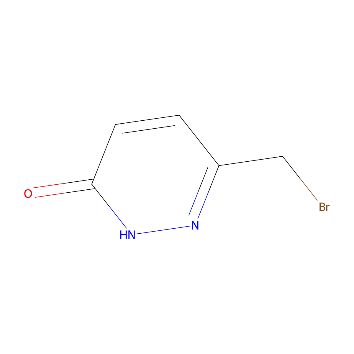 6-(Bromomethyl)-2,3-dihydropyridazin-3-one molecular structure, CAS 1263413-86-0
