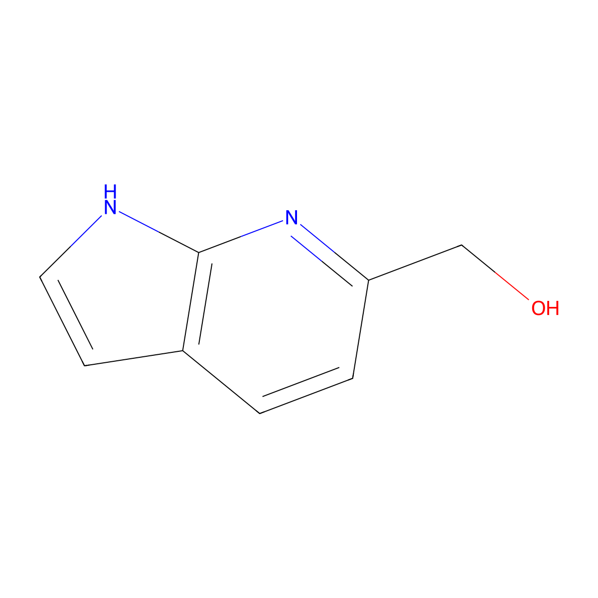 (1H-Pyrrolo[2,3-b]pyridin-6-yl)methanol molecular structure, CAS 1263413-97-3