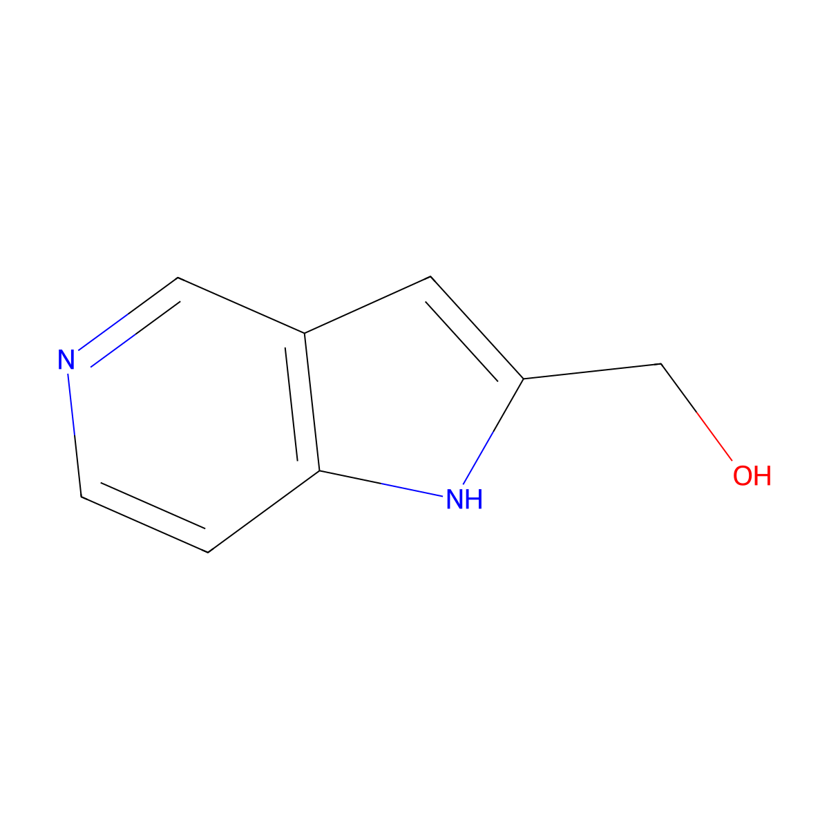 (1H-pyrrolo[3,2-c]pyridin-2-yl)methanol molecular structure, CAS 1263414-02-3