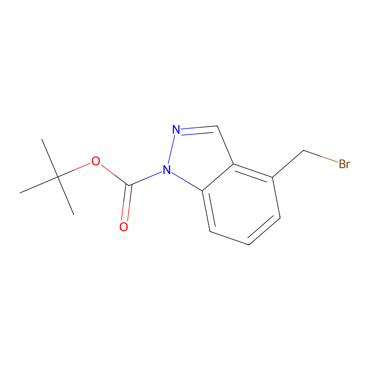 tert-Butyl 4-(bromomethyl)-1H-indazole-1-carboxylate molecular structure, CAS 1263414-09-0