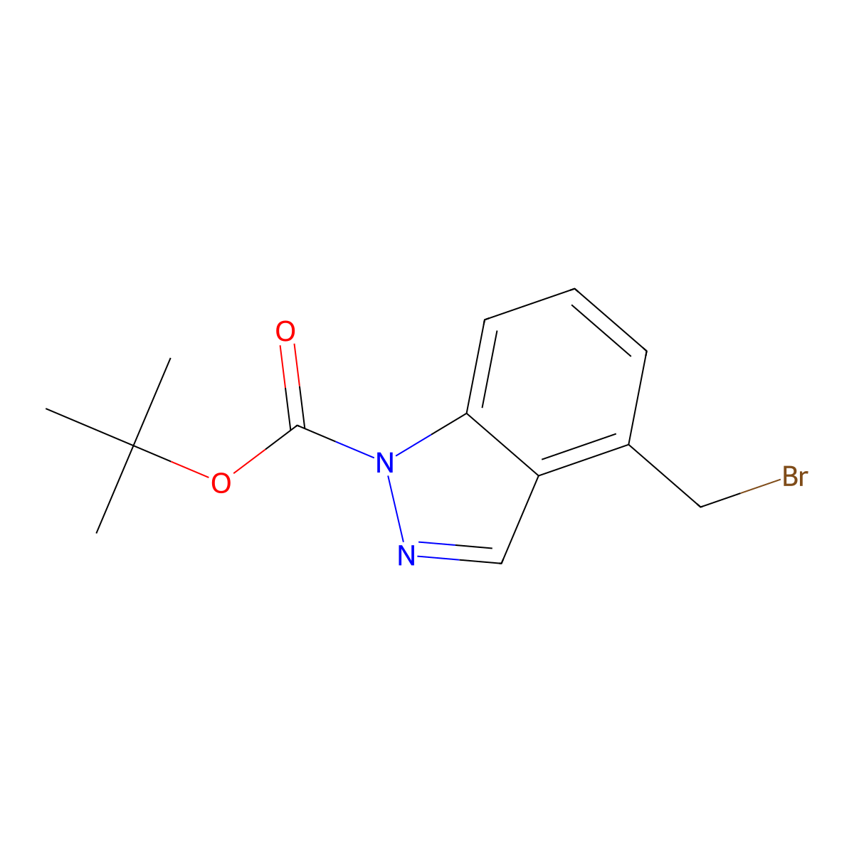 tert-Butyl 4-(bromomethyl)-1H-indazole-1-carboxylate molecular structure, CAS 1263414-09-0
