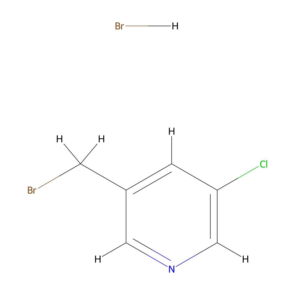 3-(Bromomethyl)-5-chloropyridine hydrobromide molecular structure, CAS 1263414-18-1