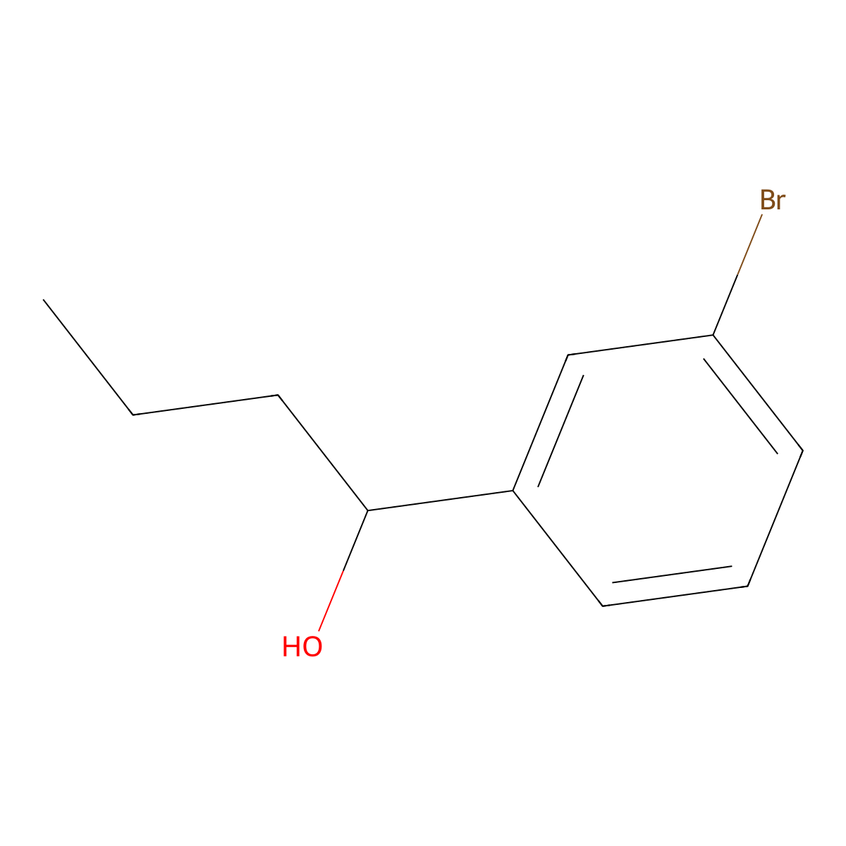 1-(3-Bromophenyl)butan-1-ol molecular structure, CAS 126342-34-5