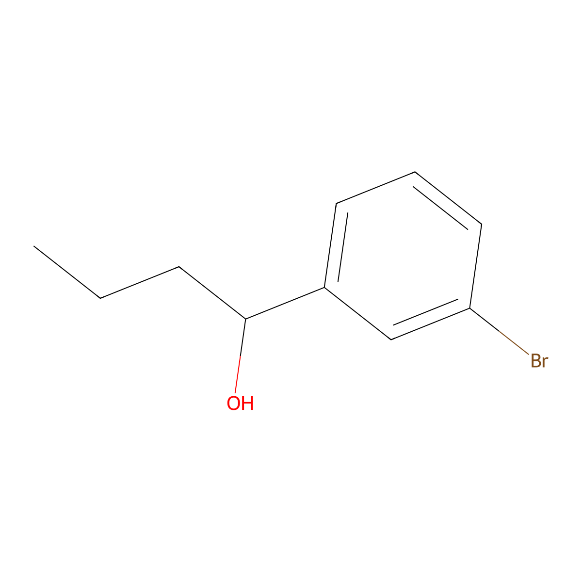 1-(3-Bromophenyl)butan-1-ol molecular structure, CAS 126342-34-5