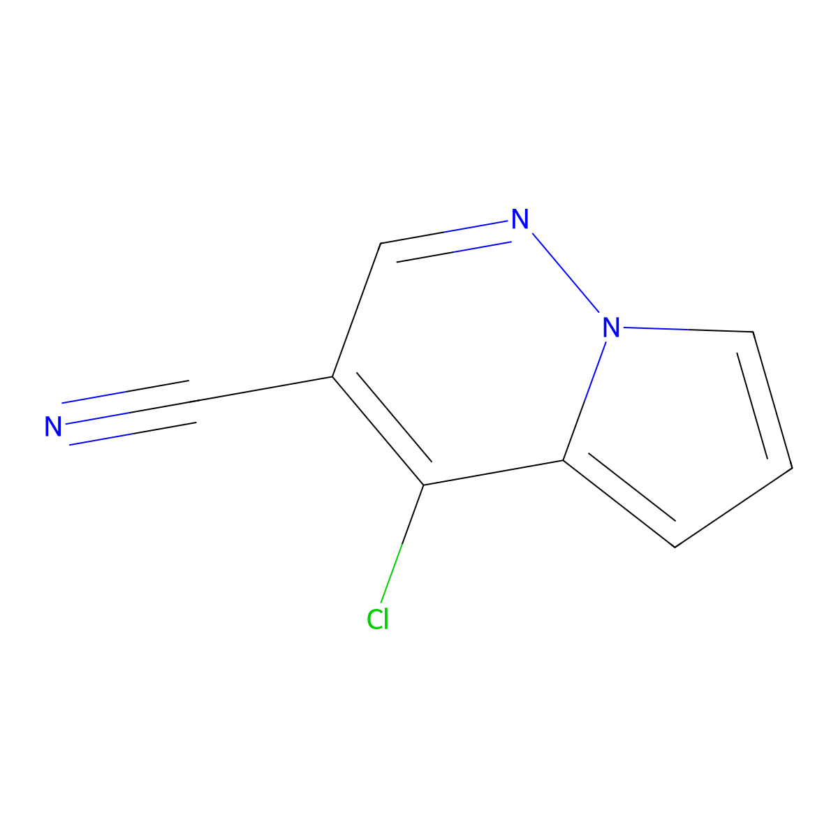 4-chloro-Pyrrolo[1,2-b]pyridazine-3-carbonitrile molecular structure, CAS 1263420-00-3