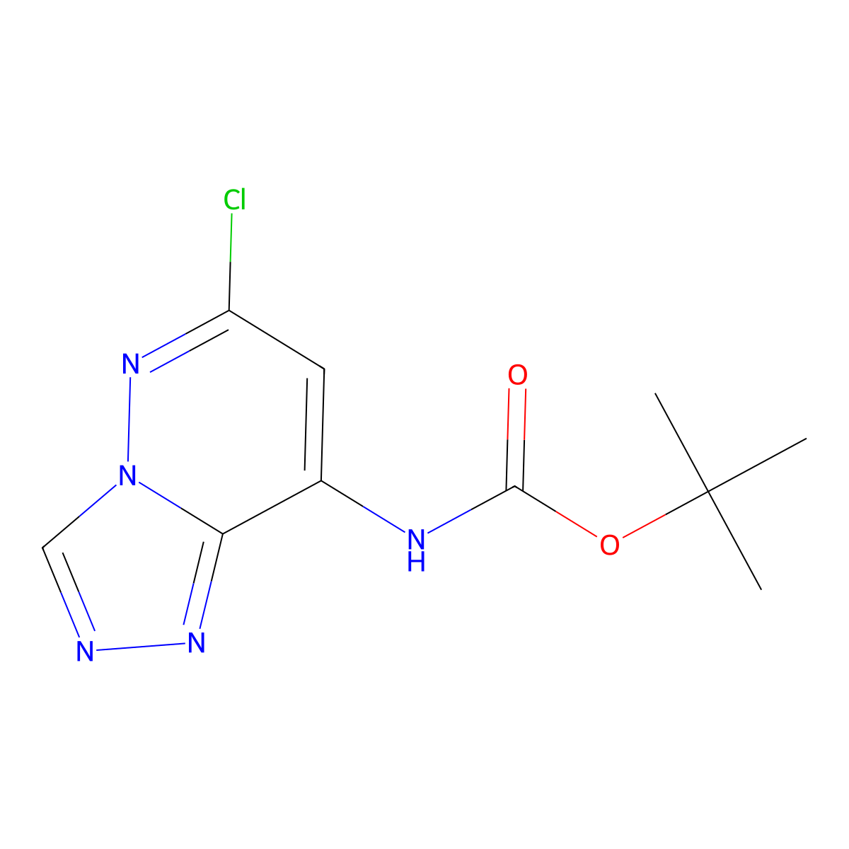tert-Butyl (6-chloro-[1,2,4]triazolo[4,3-b]pyridazin-8-yl)carbamate molecular structure, CAS 1263425-79-1