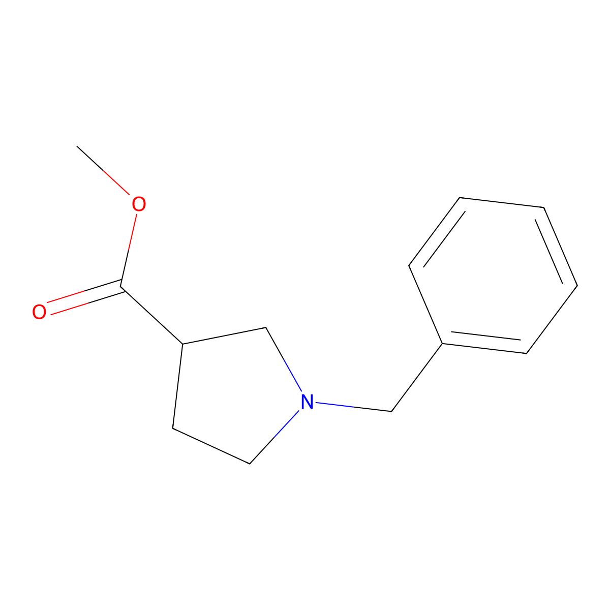 Methyl 1-benzylpyrrolidine-3-carboxylate molecular structure, CAS 126344-02-3