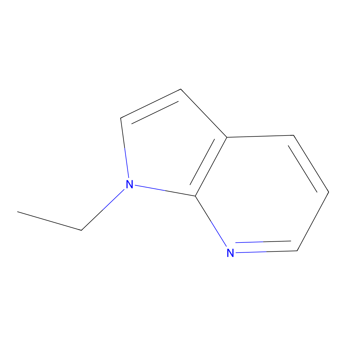 1-Ethyl-1H-pyrrolo[2,3-b]pyridine molecular structure, CAS 126344-09-0