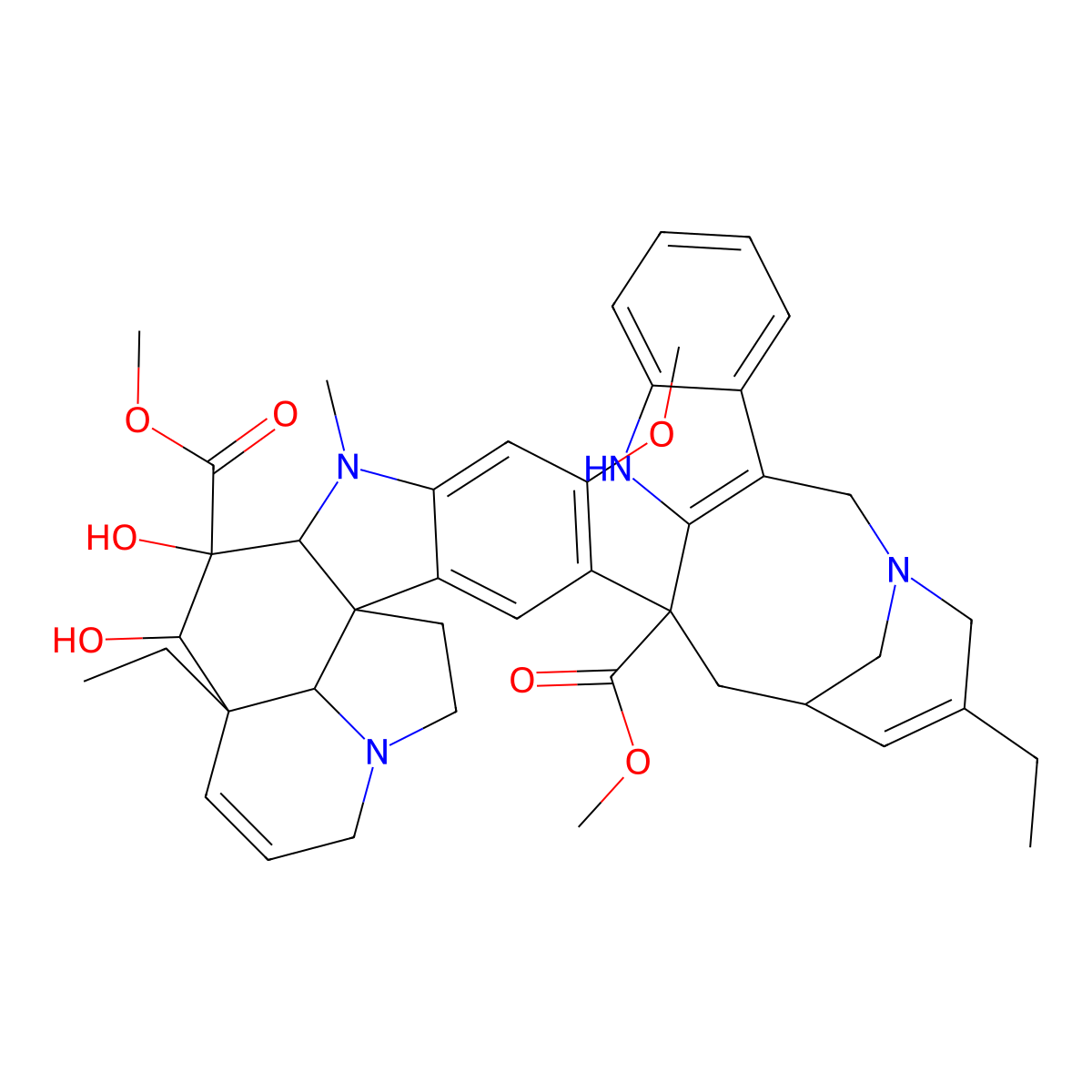 Desacetylnavelbine molecular structure, CAS 126347-74-8