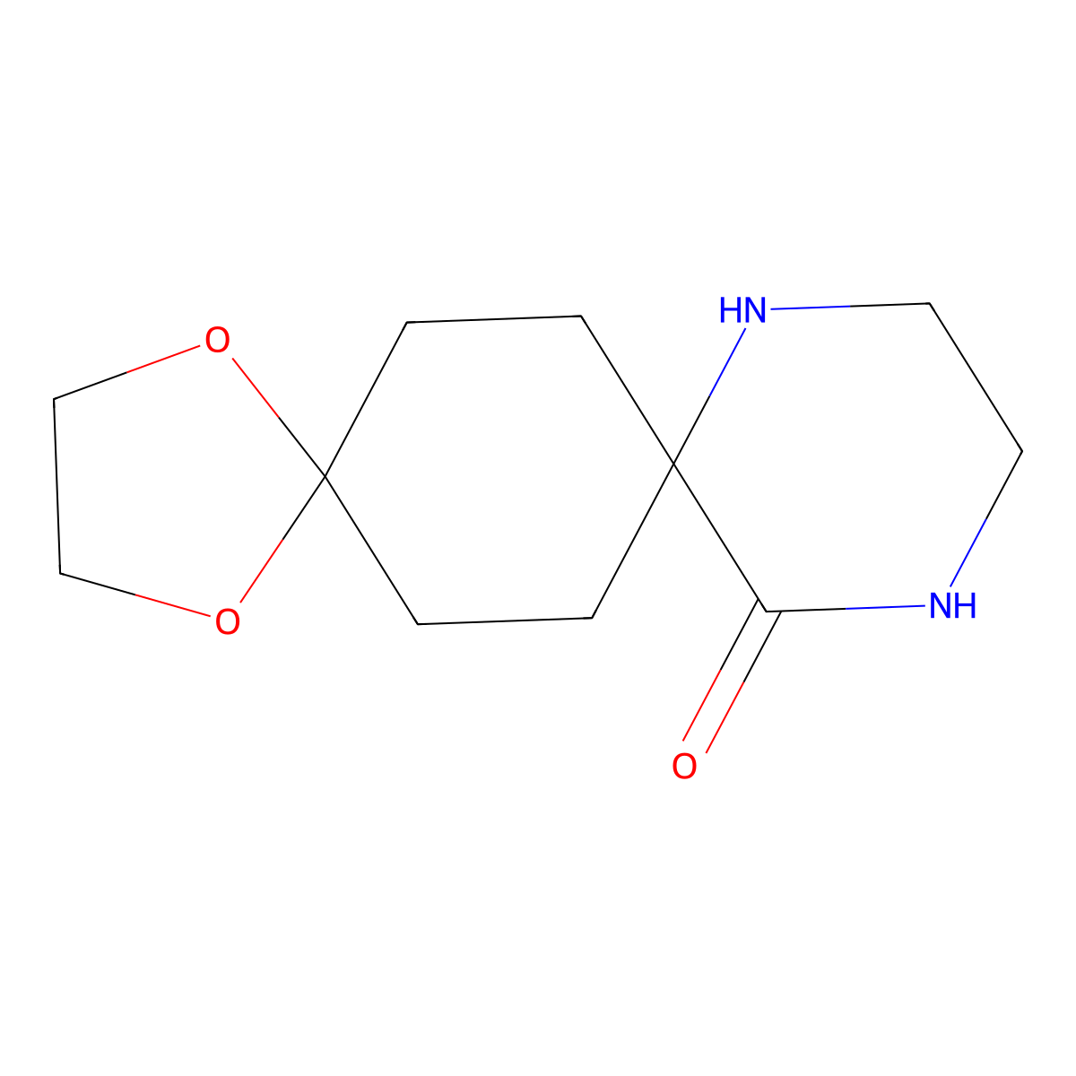 1,4-Dioxa-9,12-diazadispiro[4.2.5.2]pentadecan-13-one molecular structure, CAS 1263475-11-1