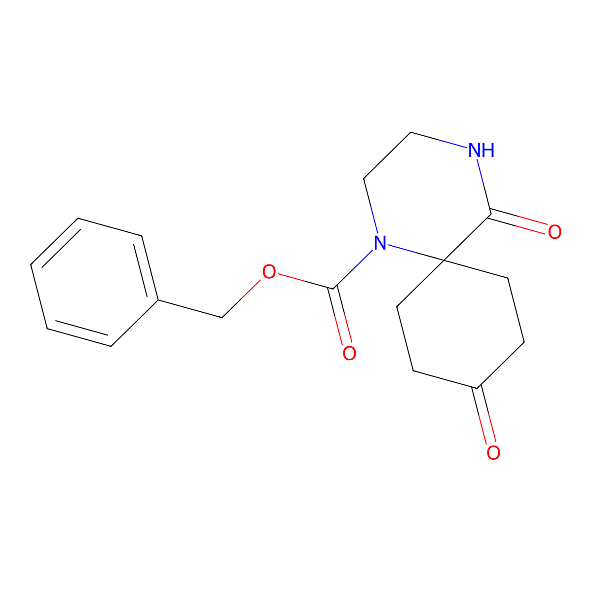 Benzyl 5,9-dioxo-1,4-diazaspiro[5.5]undecane-1-carboxylate molecular structure, CAS 1263475-28-0