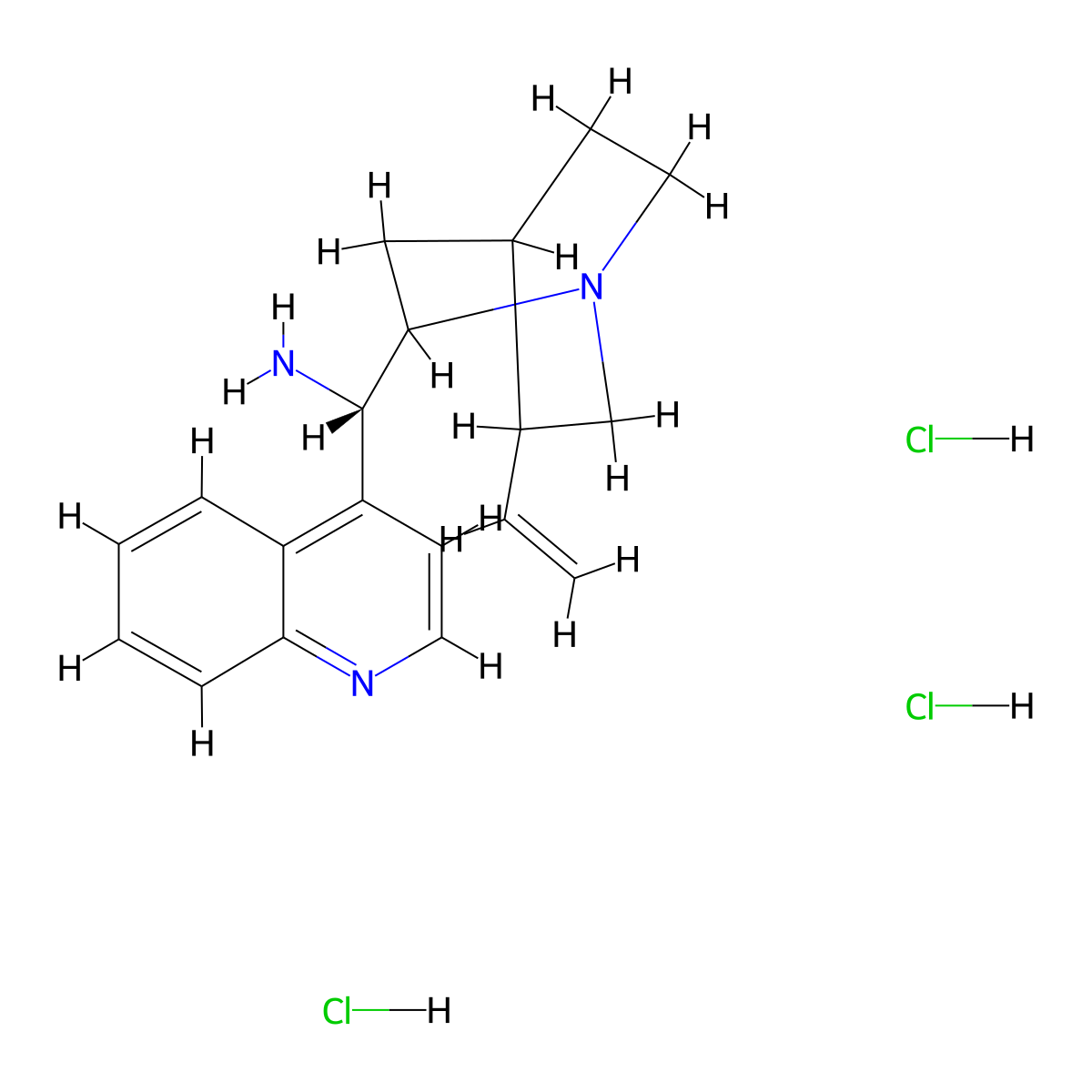 9-Amino-(9-deoxy)epi-cinchonidine trihydrochloride molecular structure, CAS 1263486-03-8