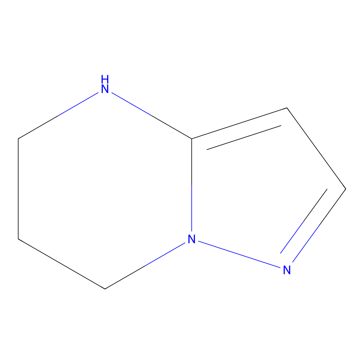 4H,5H,6H,7H-pyrazolo(1,5-a)pyrimidine molecular structure, CAS 126352-69-0