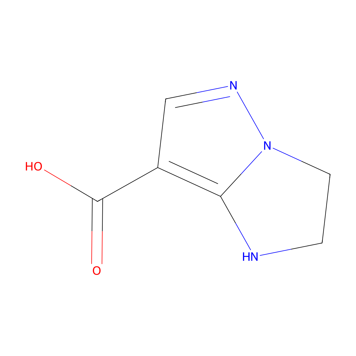 2,3-Dihydro-1H-imidazo[1,2-b]pyrazole-7-carboxylic acid molecular structure, CAS 126352-85-0