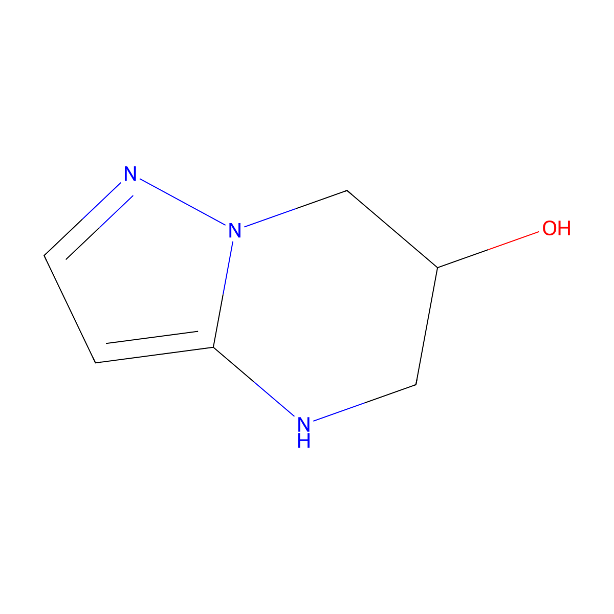 4,5,6,7-Tetrahydropyrazolo[1,5-a]pyrimidin-6-ol molecular structure, CAS 126353-18-2