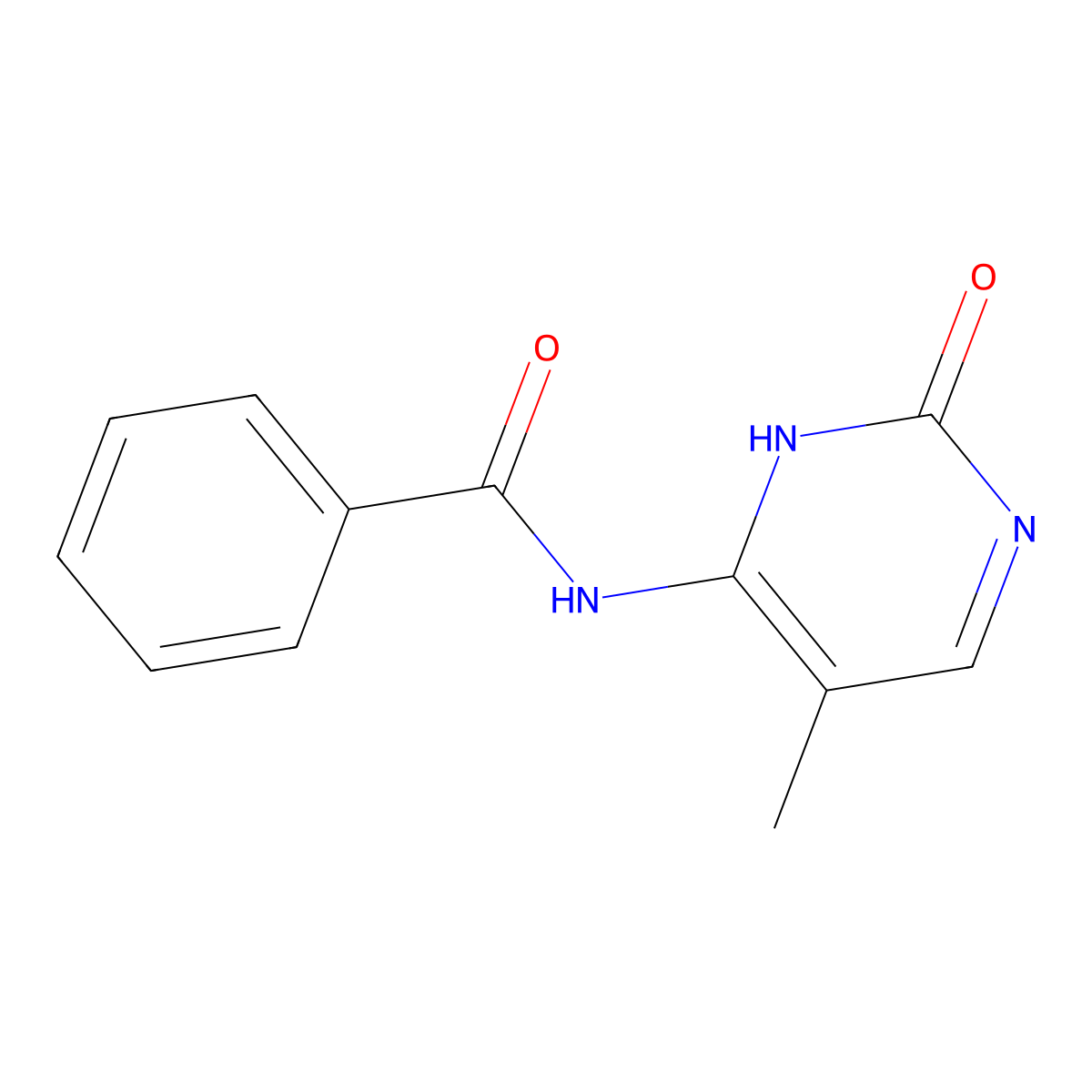 N-(5-Methyl-2-oxo-2,3-dihydropyrimidin-4-yl)benzamide molecular structure, CAS 126354-30-1