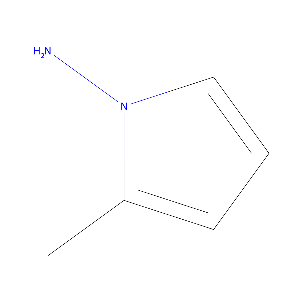 2-Methyl-1H-pyrrol-1-amine molecular structure, CAS 126356-13-6