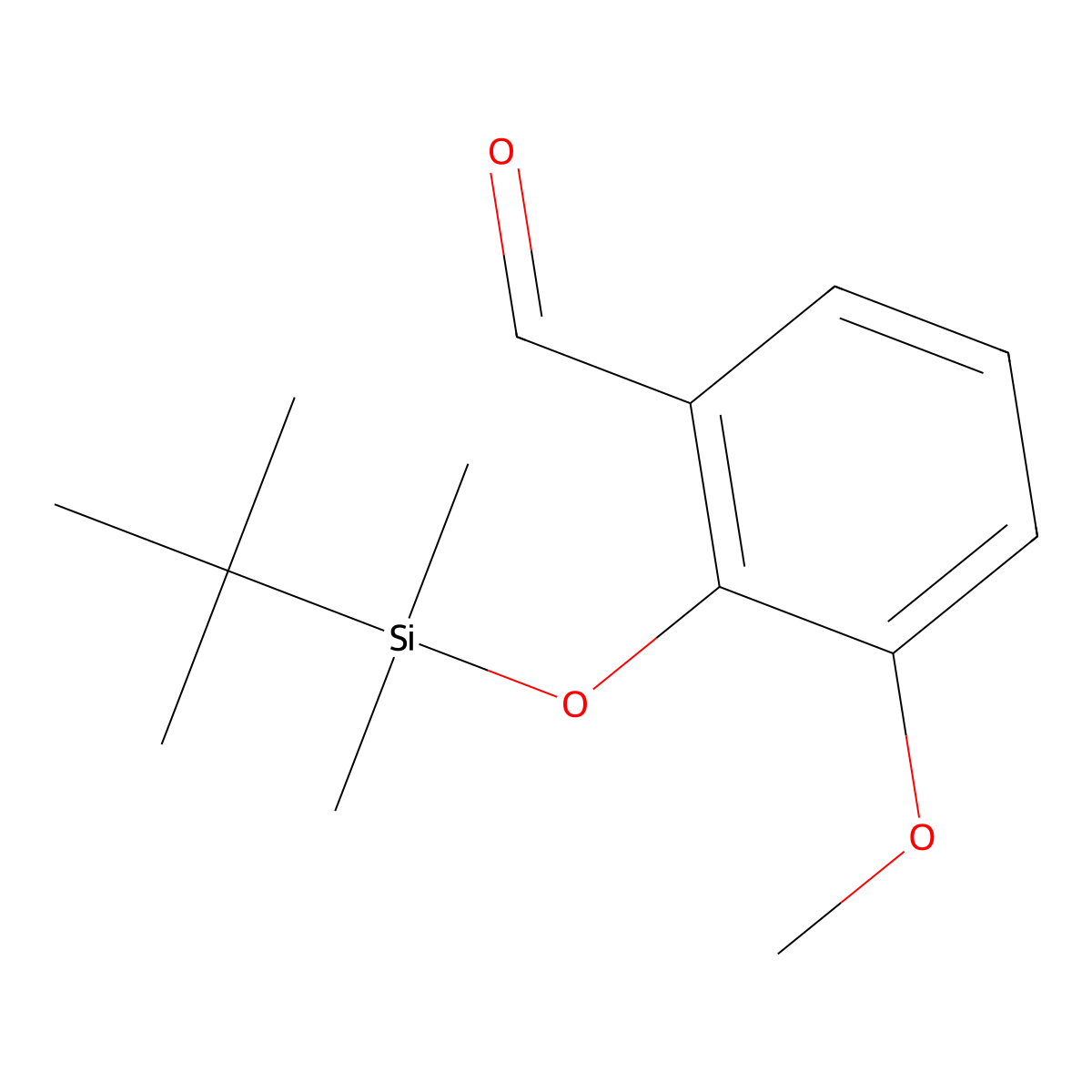 Benzaldehyde, 2-[[(1,1-dimethylethyl)dimethylsilyl]oxy]-3-methoxy- molecular structure, CAS 126357-82-2
