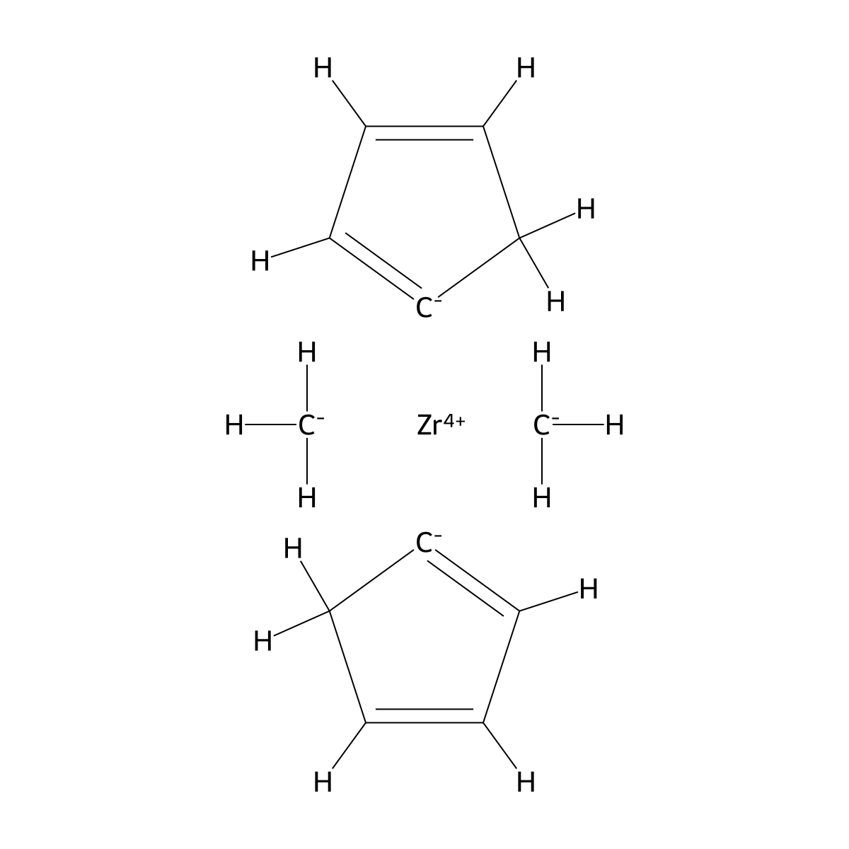 Bis(cyclopentadienyl)dimethylzirconium molecular structure, CAS 12636-72-5
