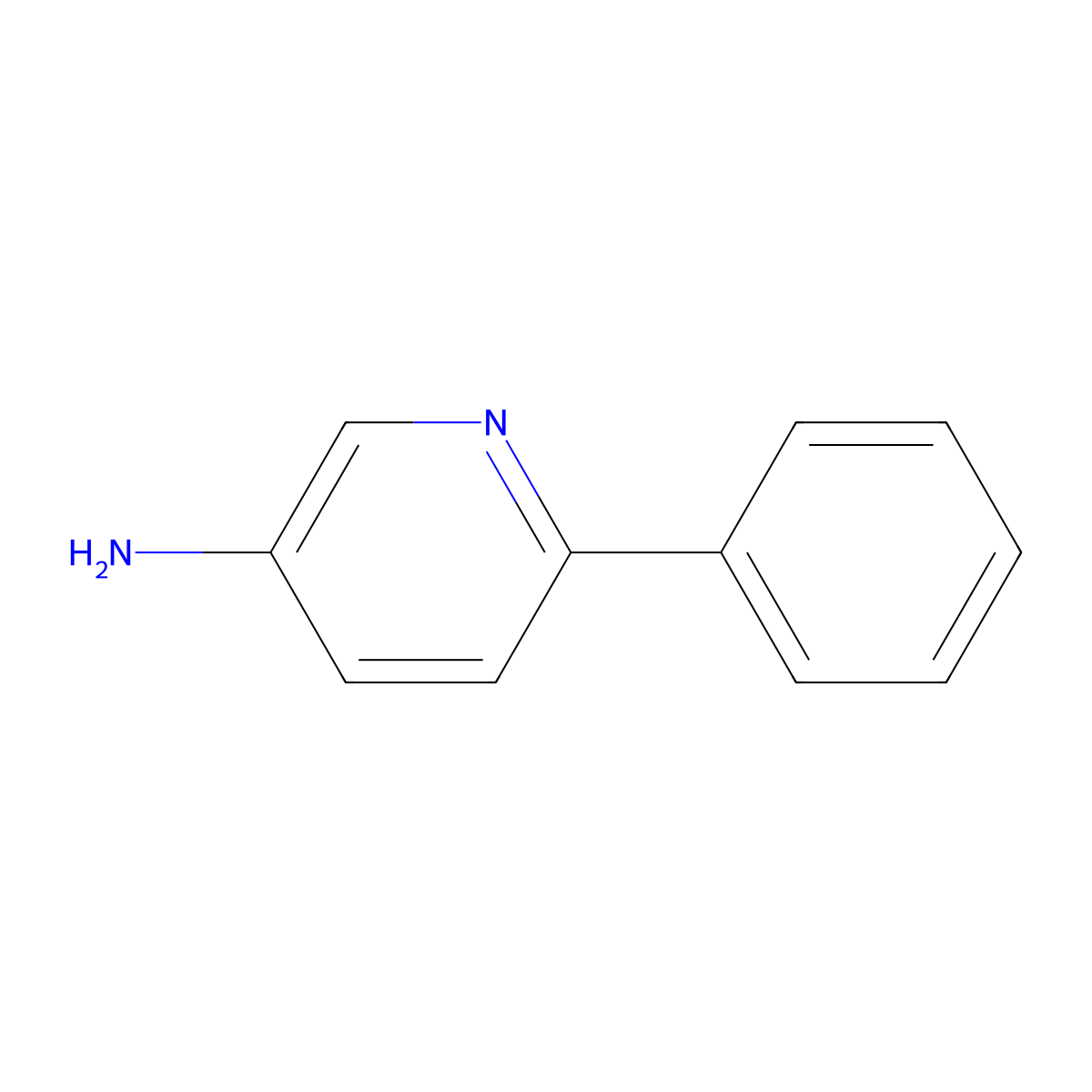 6-Phenylpyridin-3-amine molecular structure, CAS 126370-67-0