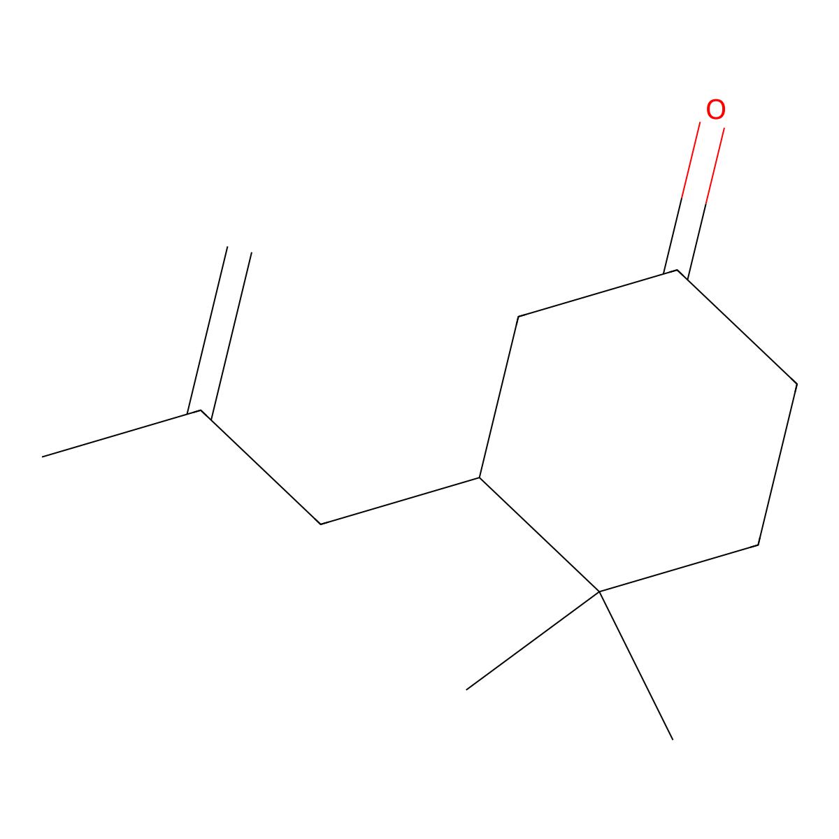 4,4-Dimethyl-3-(2-methylprop-2-en-1-yl)cyclohexan-1-one molecular structure, CAS 126377-66-0