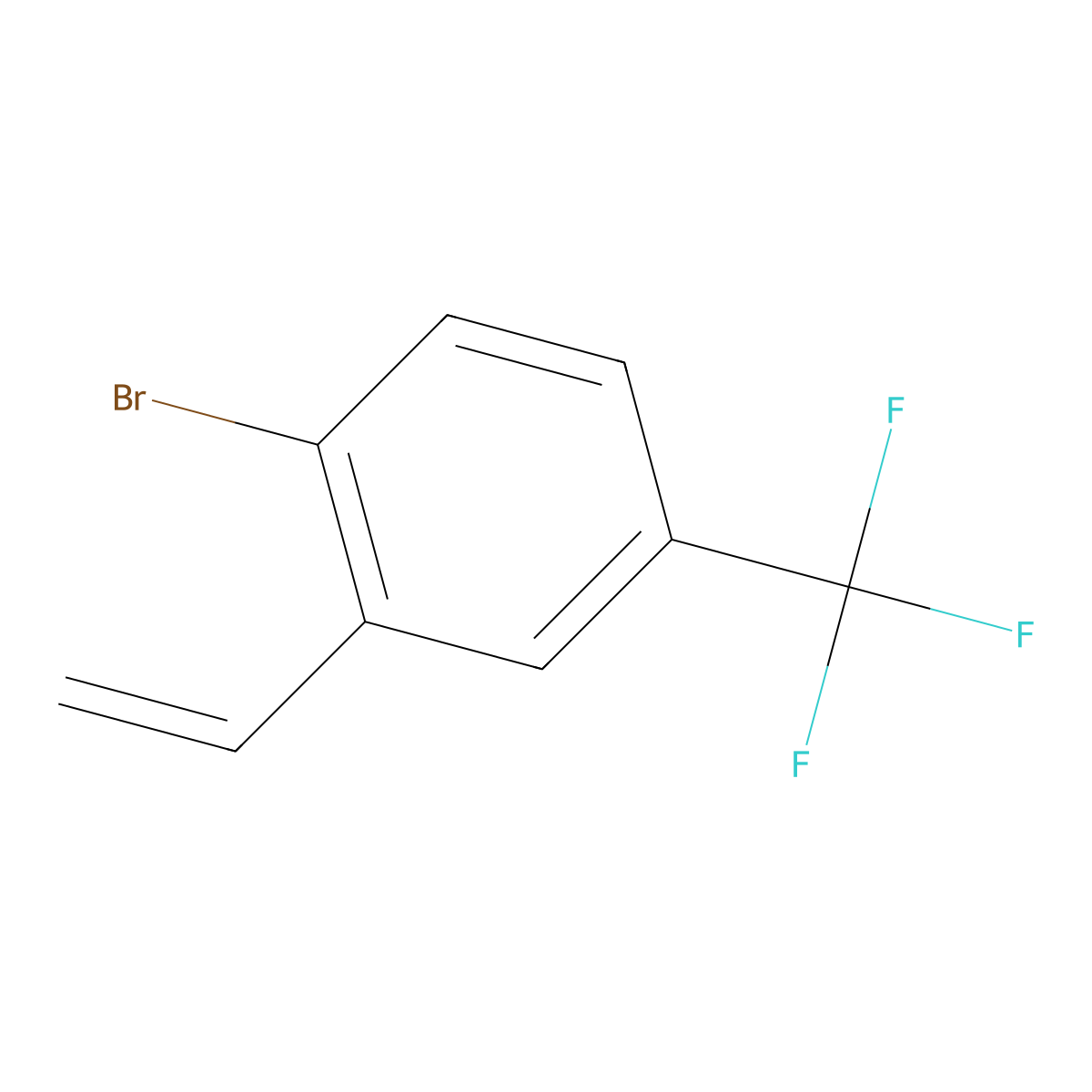 1-Bromo-2-ethenyl-4-(trifluoromethyl)benzene molecular structure, CAS 1263772-10-6