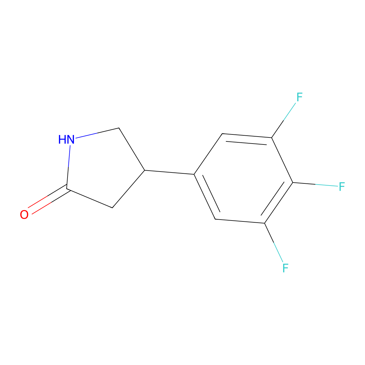 4-(3,4,5-Trifluorophenyl)pyrrolidin-2-one molecular structure, CAS 1263774-97-5