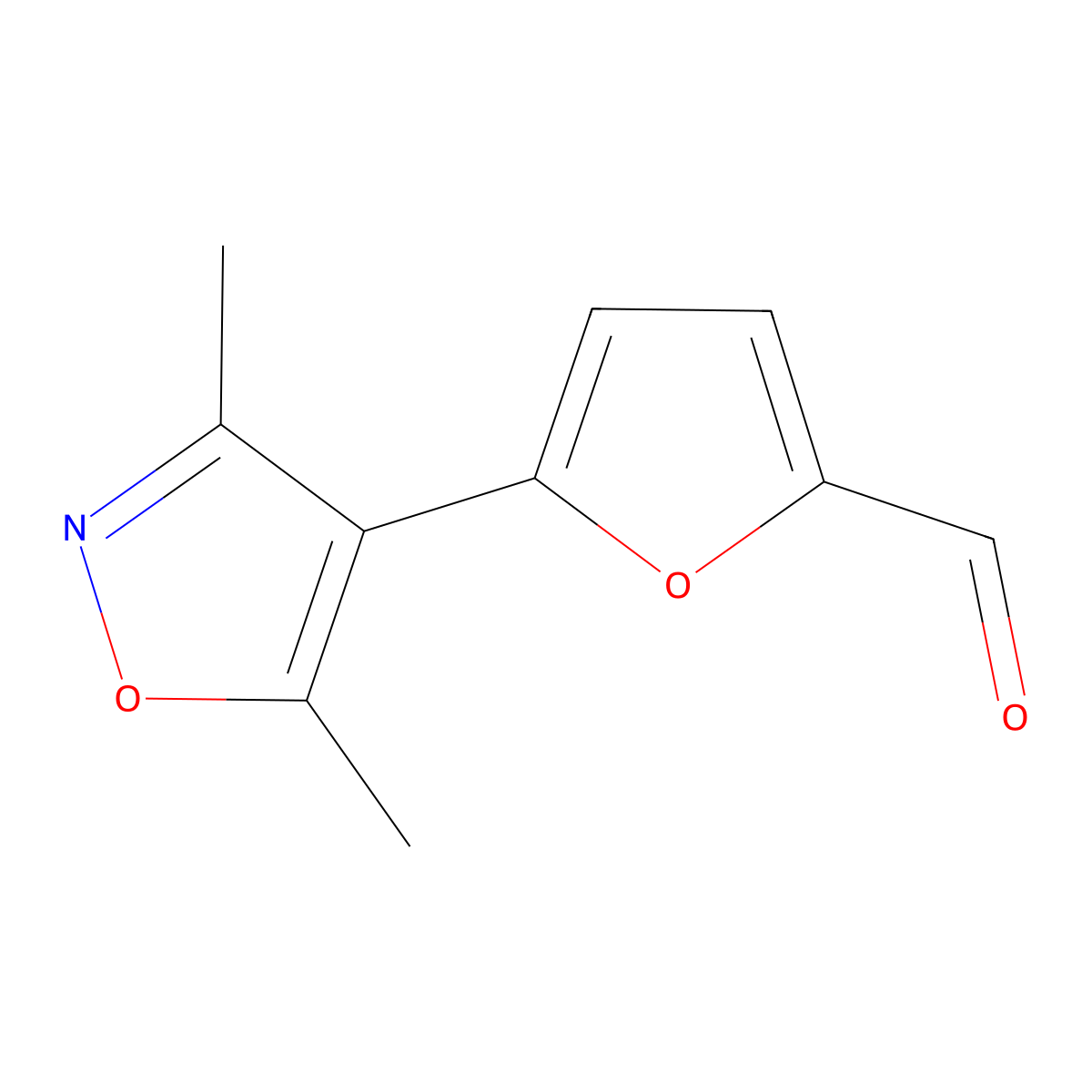 5-(Dimethyl-1,2-oxazol-4-YL)furan-2-carbaldehyde molecular structure, CAS 1263777-80-5