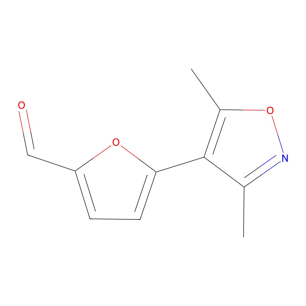 5-(Dimethyl-1,2-oxazol-4-YL)furan-2-carbaldehyde molecular structure, CAS 1263777-80-5