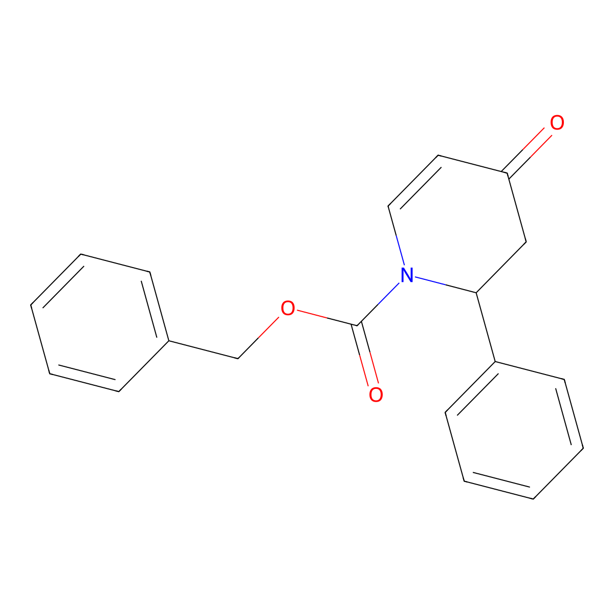 benzyl 4-oxo-2-phenyl-3,4-dihydropyridine-1(2H)-carboxylate molecular structure, CAS 126378-73-2