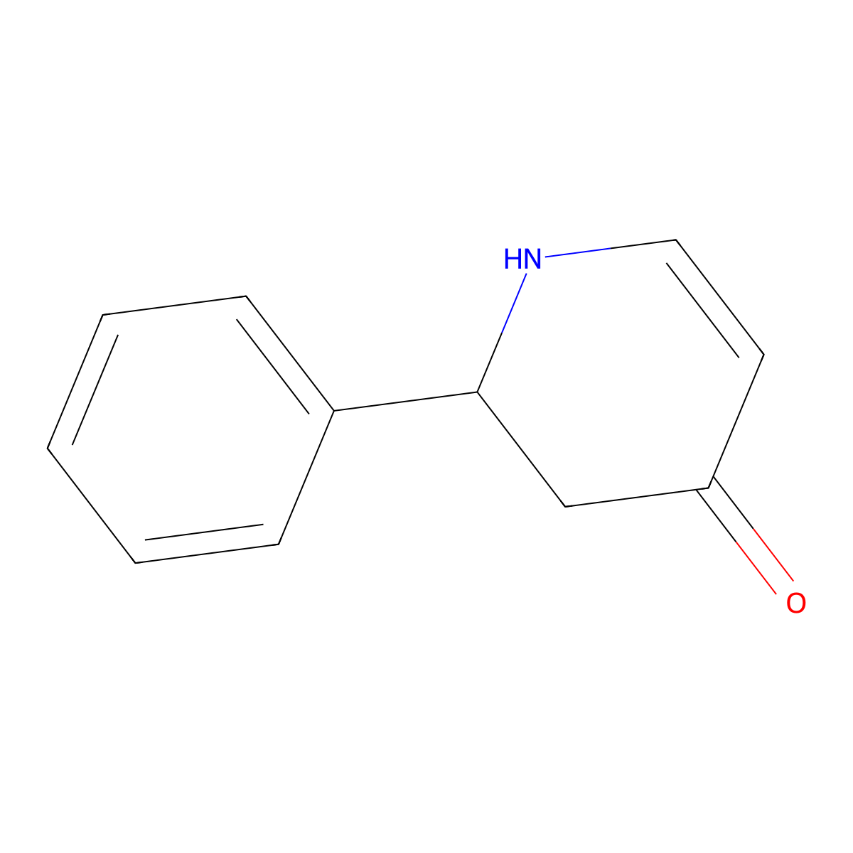 2-Phenyl-1,2,3,4-tetrahydropyridin-4-one molecular structure, CAS 126378-84-5