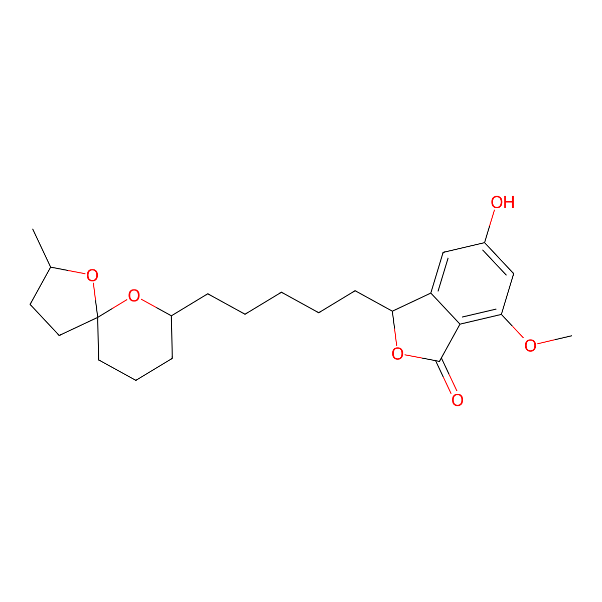 Spirolaxine molecular structure, CAS 126382-01-2