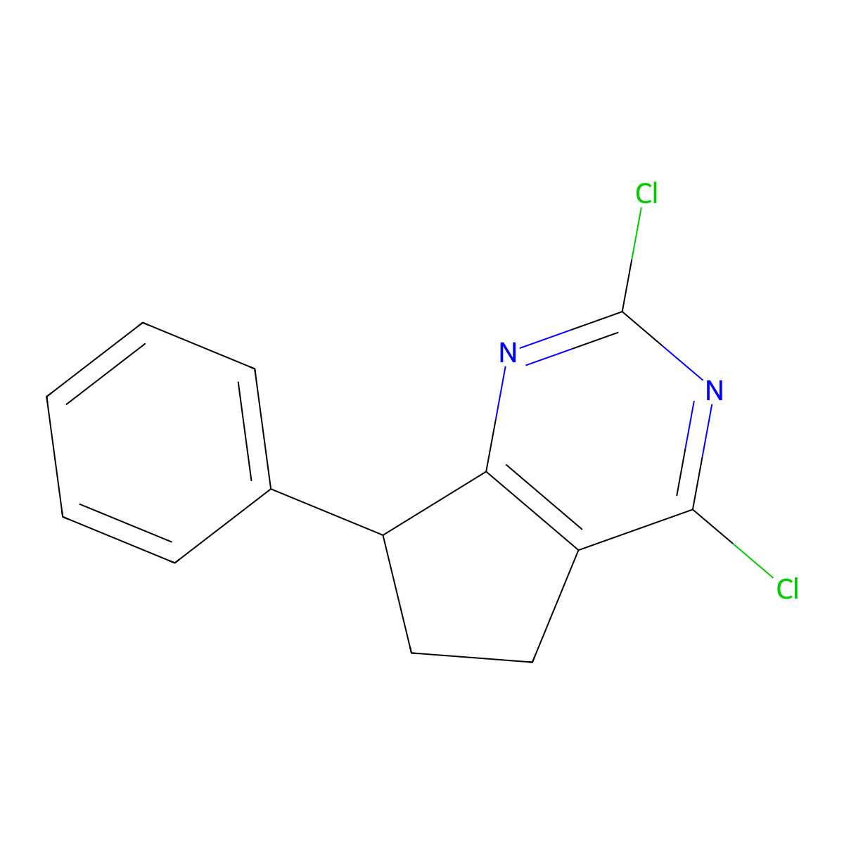 2,4-Dichloro-7-phenyl-6,7-dihydro-5H-cyclopenta[D]pyrimidine molecular structure, CAS 1263868-24-1