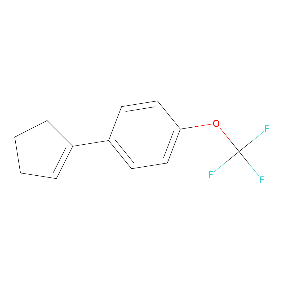 1-Cyclopentenyl-4-(trifluoromethoxy)benzene molecular structure, CAS 1263869-40-4