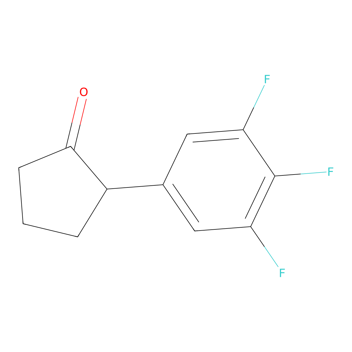 2-(3,4,5-Trifluorophenyl)cyclopentanone molecular structure, CAS 1263869-57-3