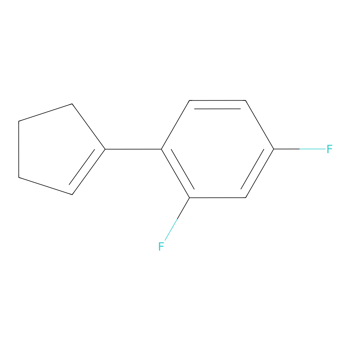 1-(Cyclopent-1-en-1-yl)-2,4-difluorobenzene molecular structure, CAS 1263869-64-2