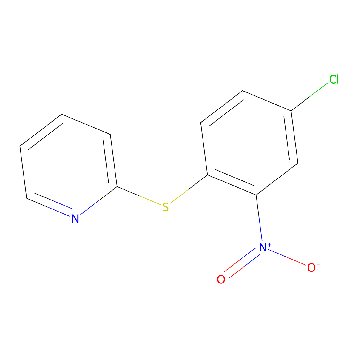 2-[(4-Chloro-2-nitrophenyl)thio]pyridine molecular structure, CAS 126395-05-9