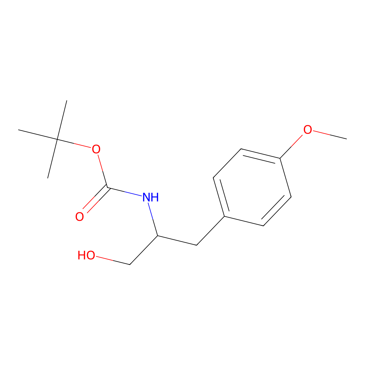 O-Methyl-N-boc-L-tyrosinol molecular structure, CAS 126395-29-7