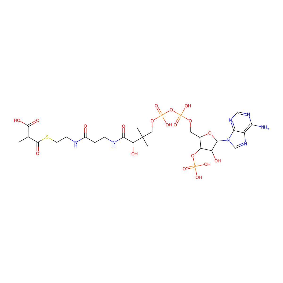methylmalonyl-CoA molecular structure, CAS 1264-45-5